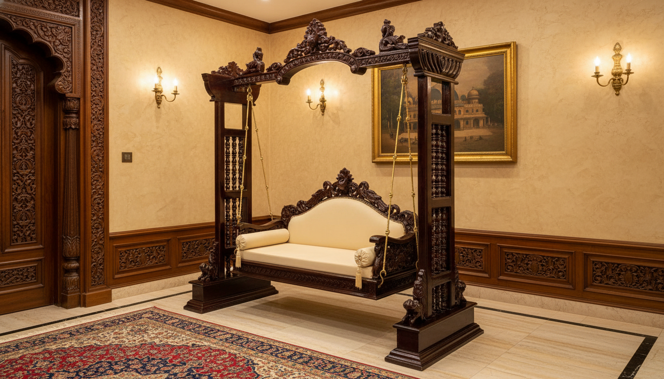 Maharani Graceful Wooden Jhula